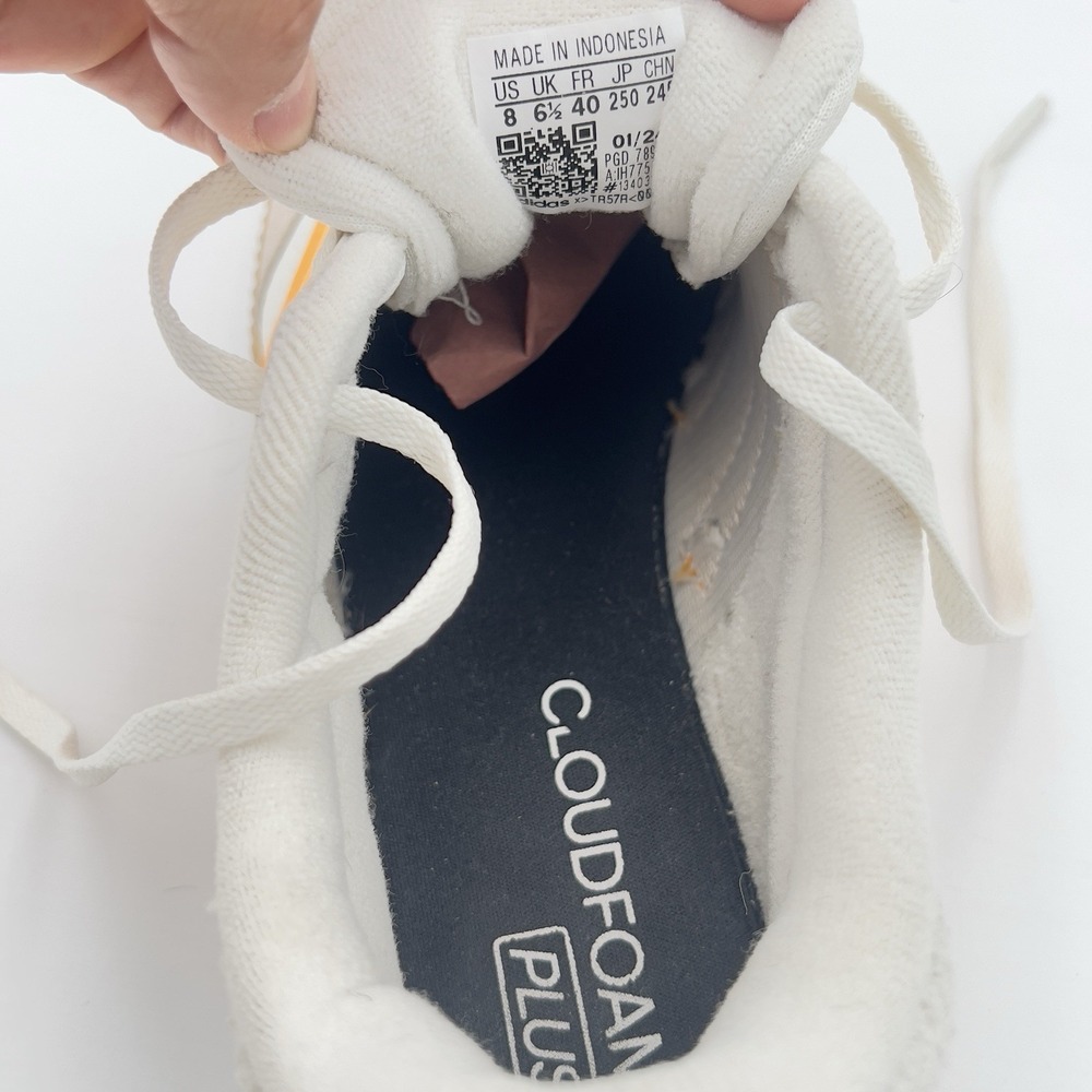 Adidas Breaknet Sleek Cream White Orange Gum Shoes IH7753 Women's Size 8 - Picture 10 of 14